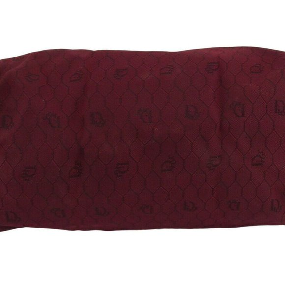 Dior Boston bag honeycomb Bordeaux canvas leather Auth T18715 - Picture 9 of 9